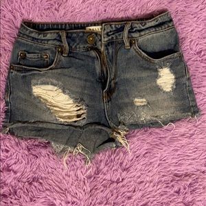 Denim shorts